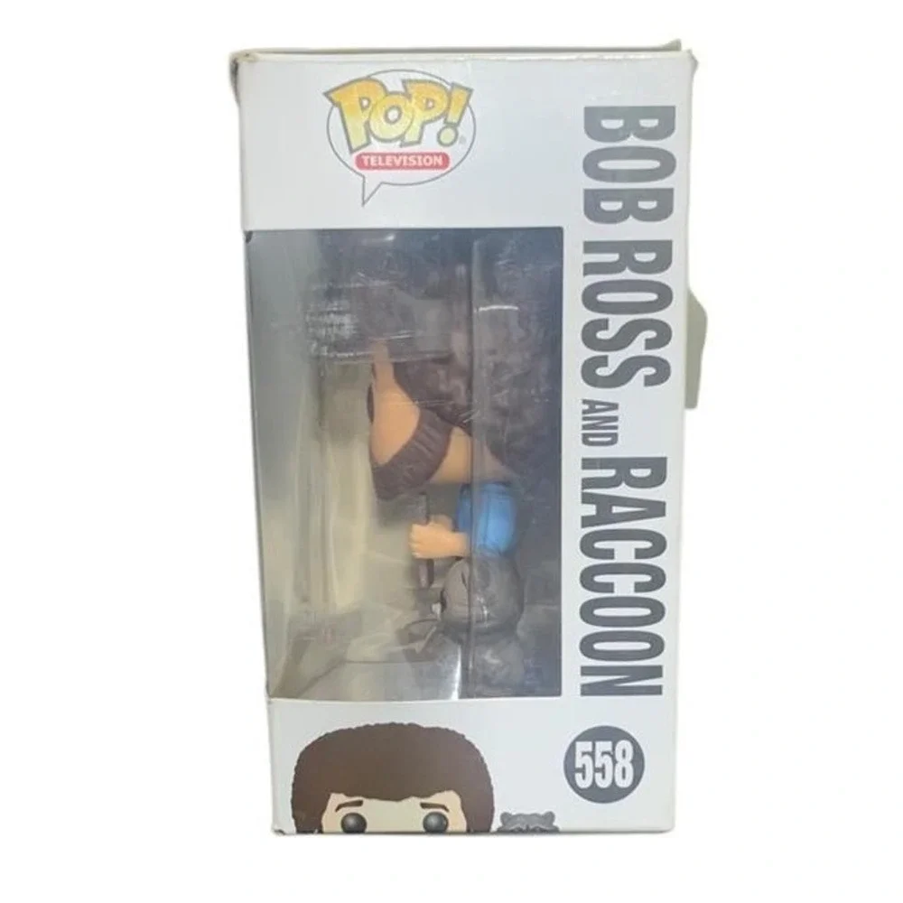 Funko Pop Bob Ross and Raccoon 558 The Joy of Painting‎ Vinyl Figure Mens